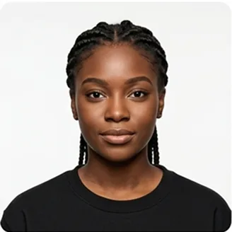 Maren Okafor, CFO of Kestrel Aerospace, a woman with braided hair in a black sweater